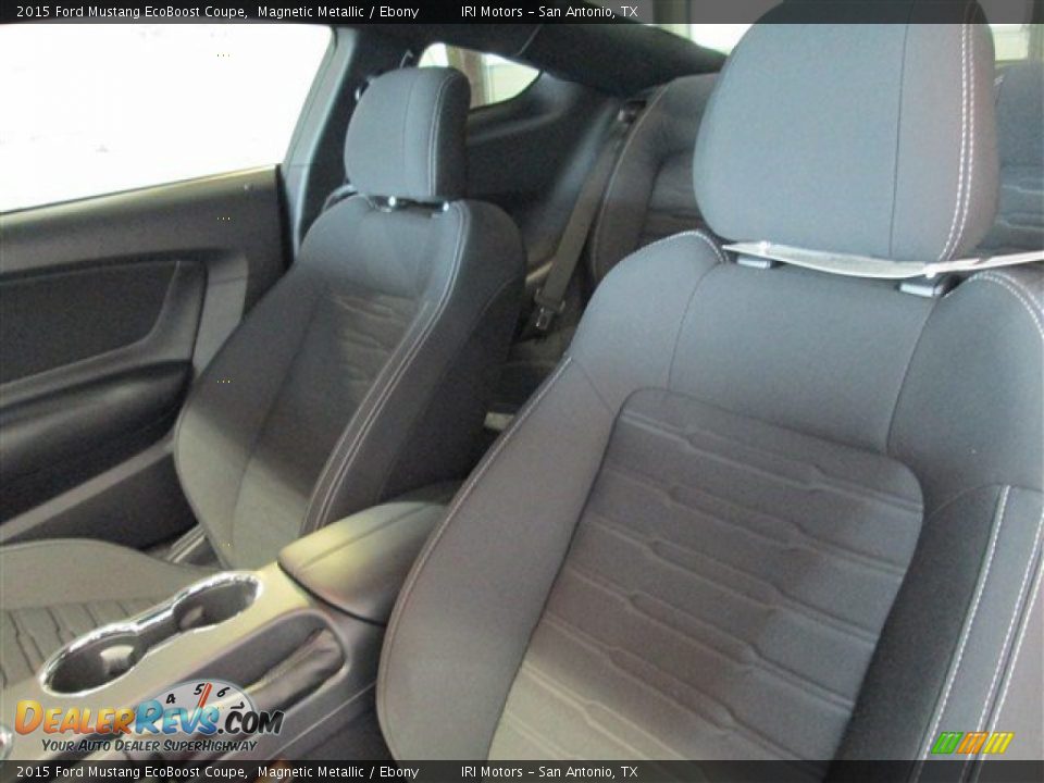 2015 Ford Mustang EcoBoost Coupe Magnetic Metallic / Ebony Photo #8