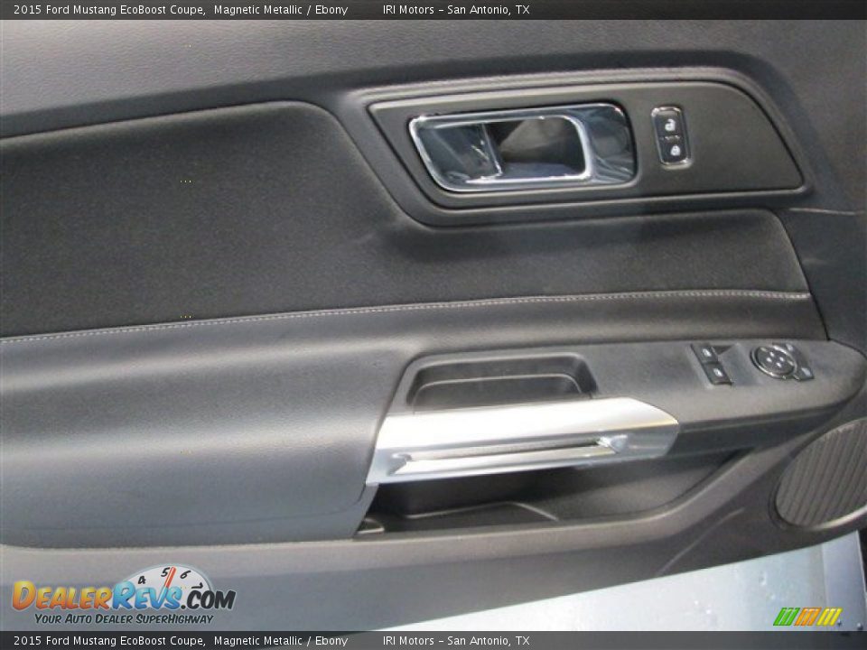 2015 Ford Mustang EcoBoost Coupe Magnetic Metallic / Ebony Photo #12