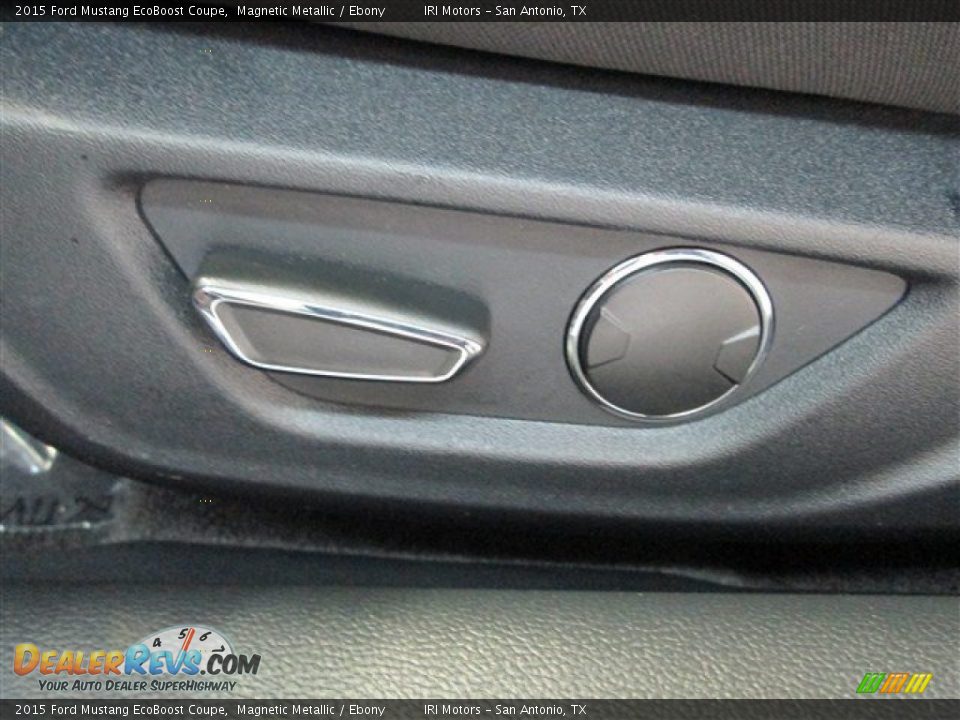 2015 Ford Mustang EcoBoost Coupe Magnetic Metallic / Ebony Photo #14