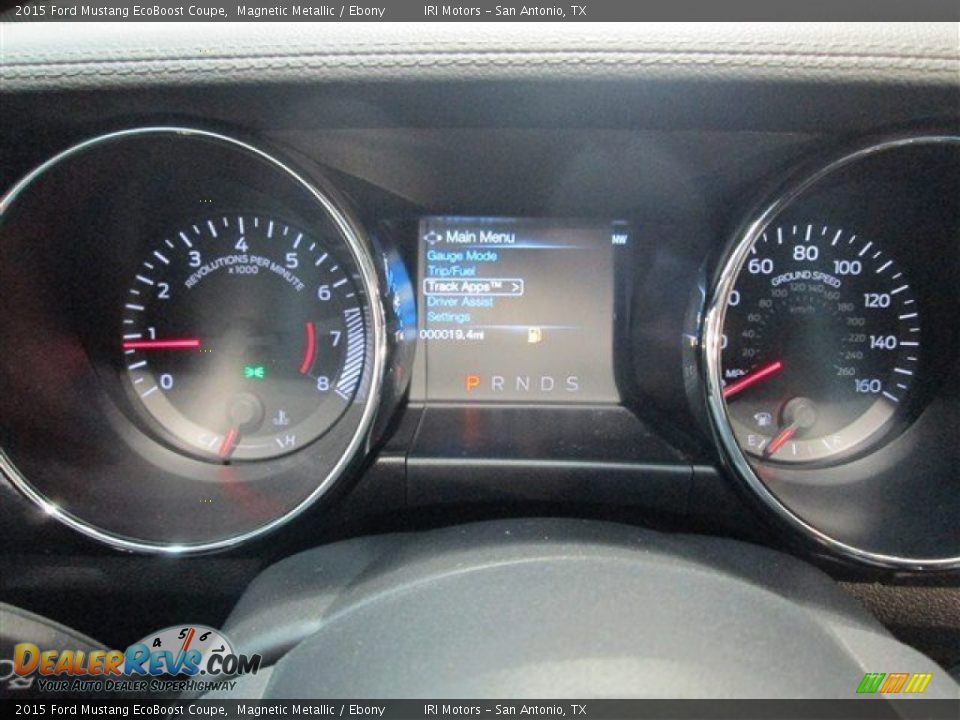 2015 Ford Mustang EcoBoost Coupe Magnetic Metallic / Ebony Photo #17
