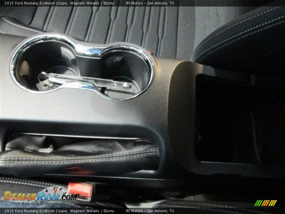 2015 Ford Mustang EcoBoost Coupe Magnetic Metallic / Ebony Photo #19