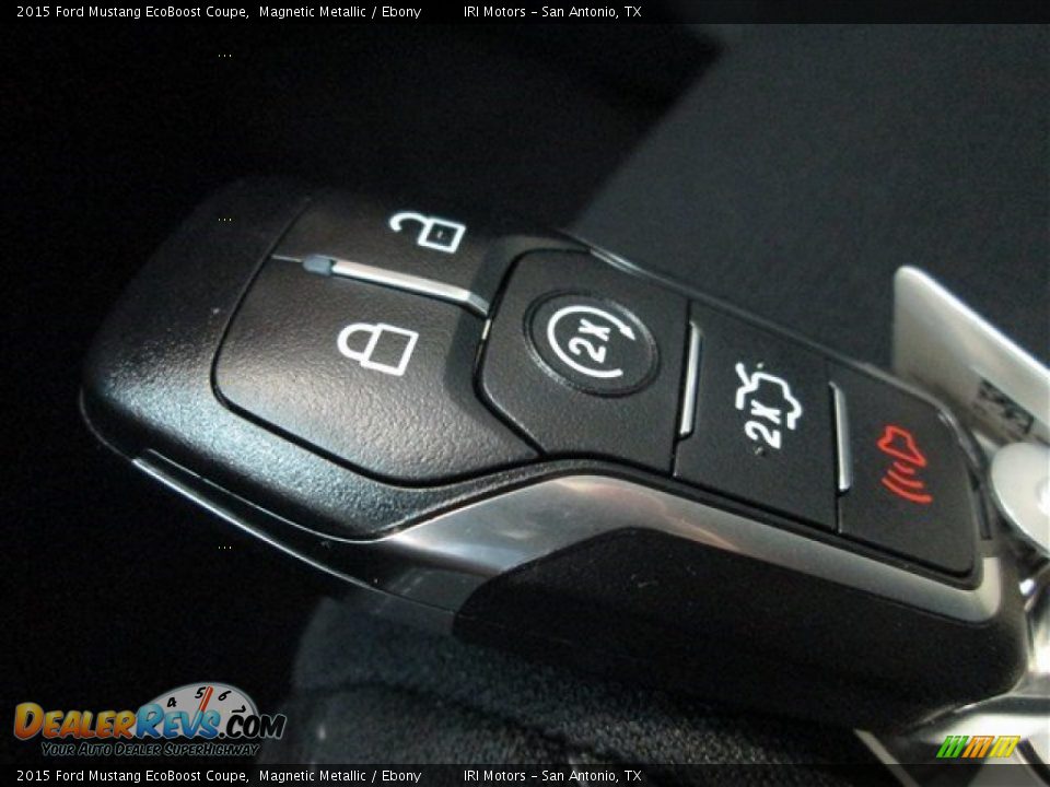 2015 Ford Mustang EcoBoost Coupe Magnetic Metallic / Ebony Photo #20
