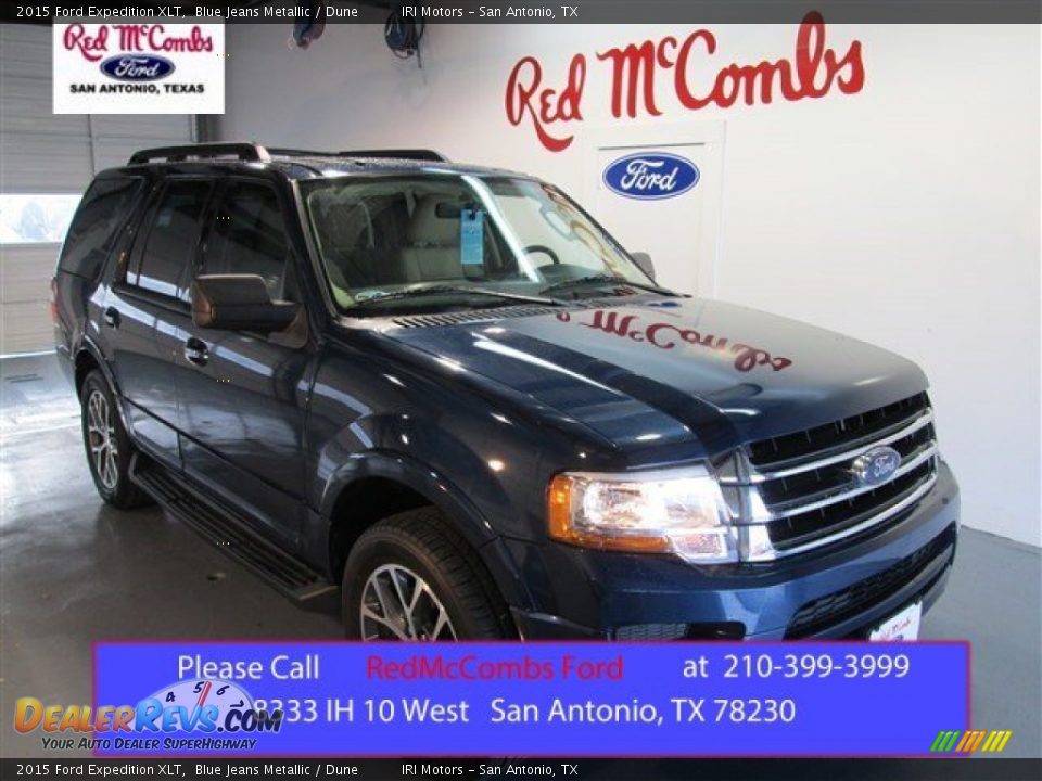 2015 Ford Expedition XLT Blue Jeans Metallic / Dune Photo #1