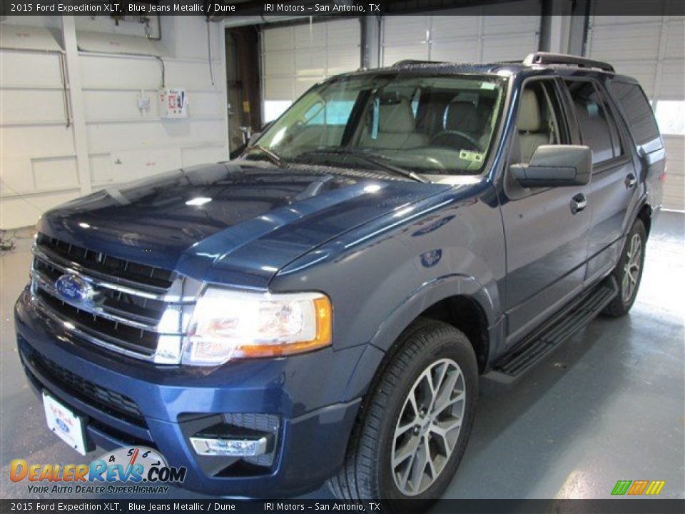 2015 Ford Expedition XLT Blue Jeans Metallic / Dune Photo #3