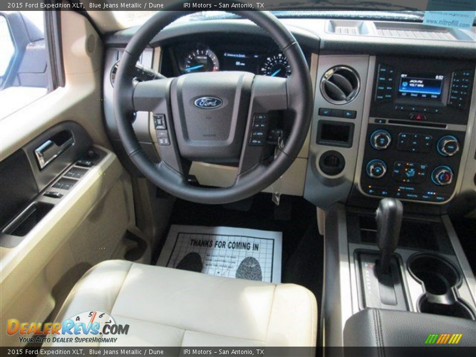 2015 Ford Expedition XLT Blue Jeans Metallic / Dune Photo #10