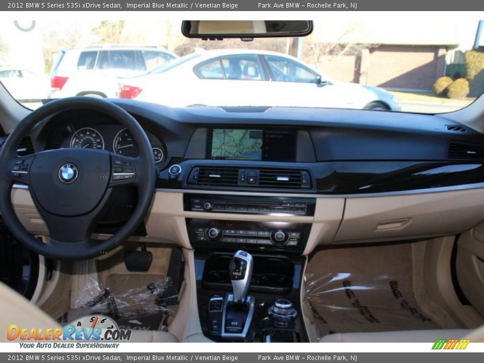 2012 BMW 5 Series 535i xDrive Sedan Imperial Blue Metallic / Venetian Beige Photo #15