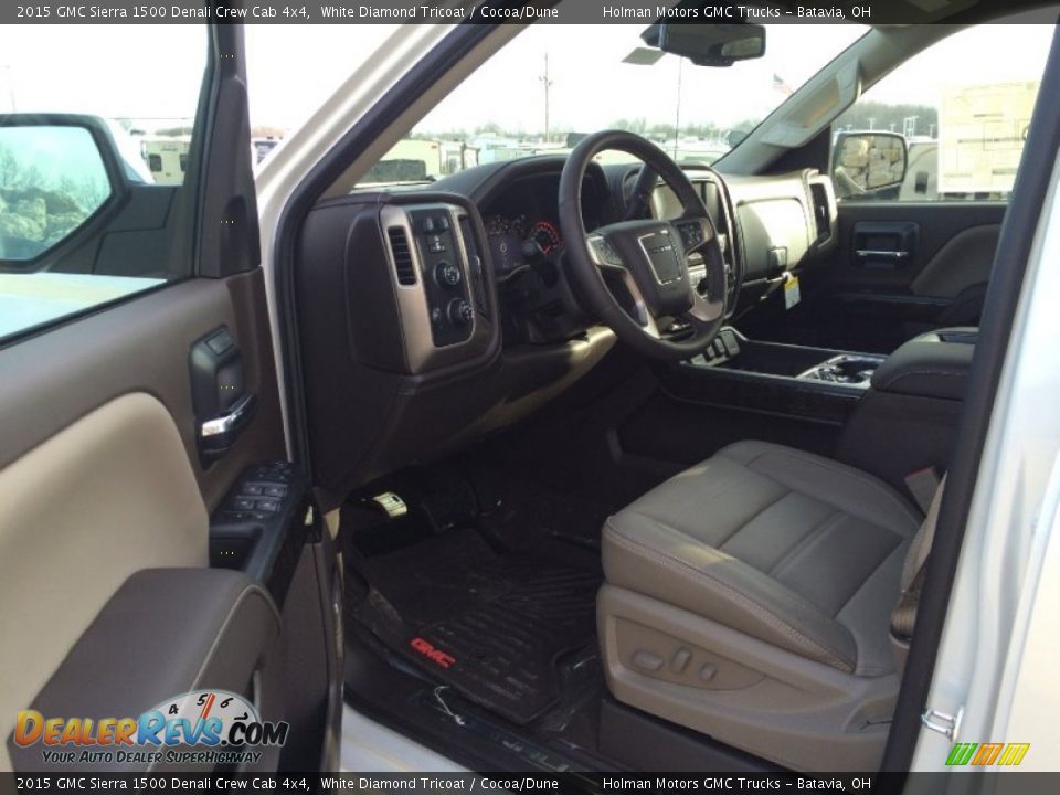 2015 GMC Sierra 1500 Denali Crew Cab 4x4 White Diamond Tricoat / Cocoa/Dune Photo #5