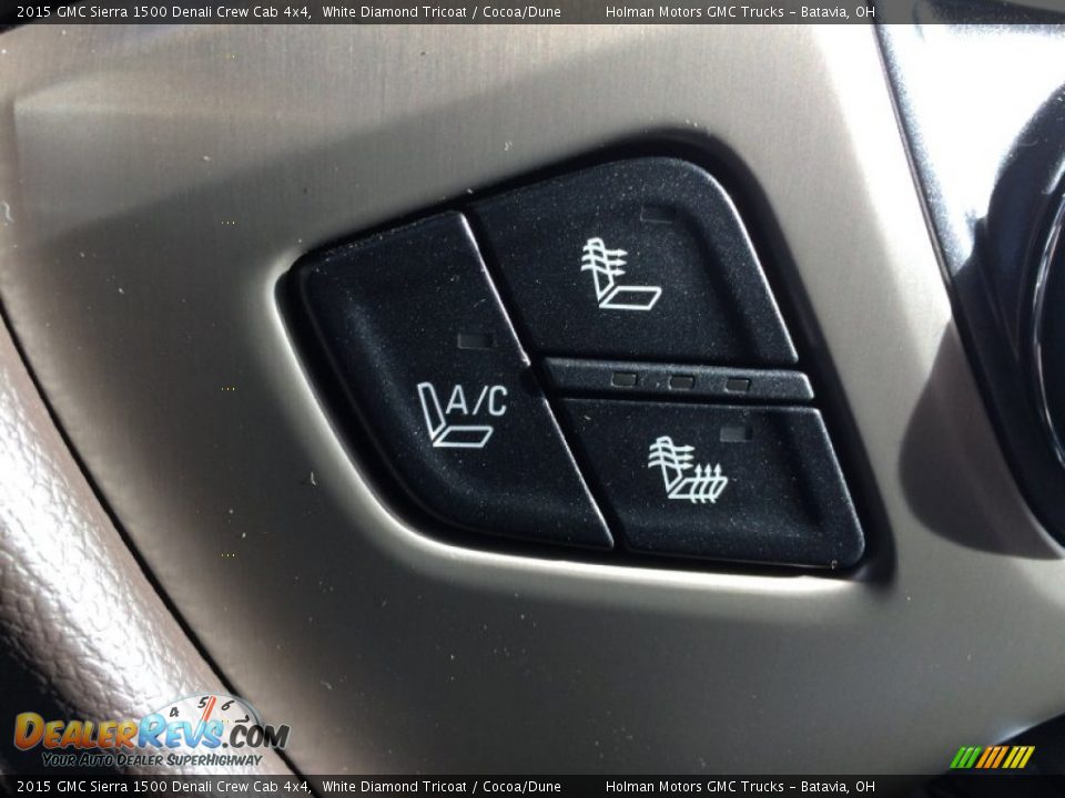 2015 GMC Sierra 1500 Denali Crew Cab 4x4 White Diamond Tricoat / Cocoa/Dune Photo #12