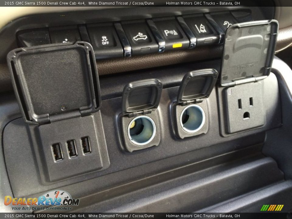 2015 GMC Sierra 1500 Denali Crew Cab 4x4 White Diamond Tricoat / Cocoa/Dune Photo #13