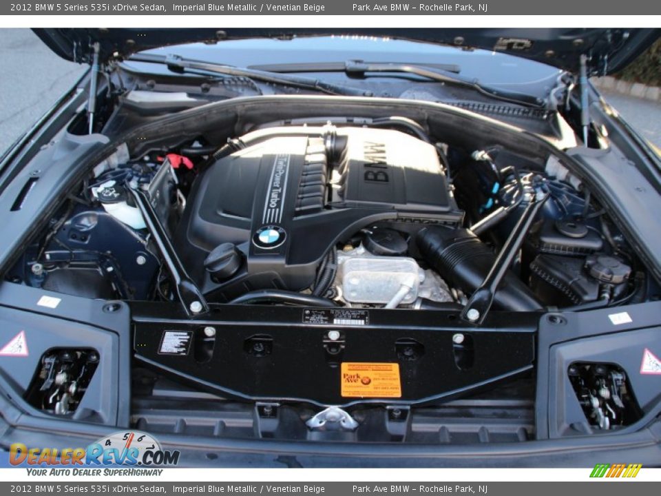 2012 BMW 5 Series 535i xDrive Sedan Imperial Blue Metallic / Venetian Beige Photo #30