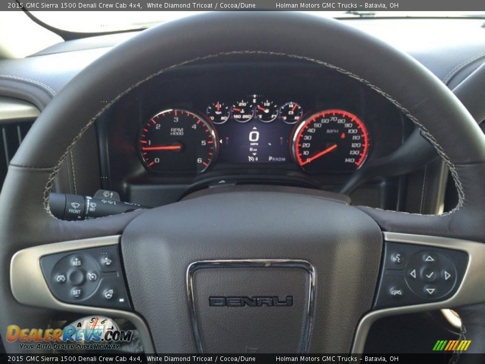 2015 GMC Sierra 1500 Denali Crew Cab 4x4 White Diamond Tricoat / Cocoa/Dune Photo #17