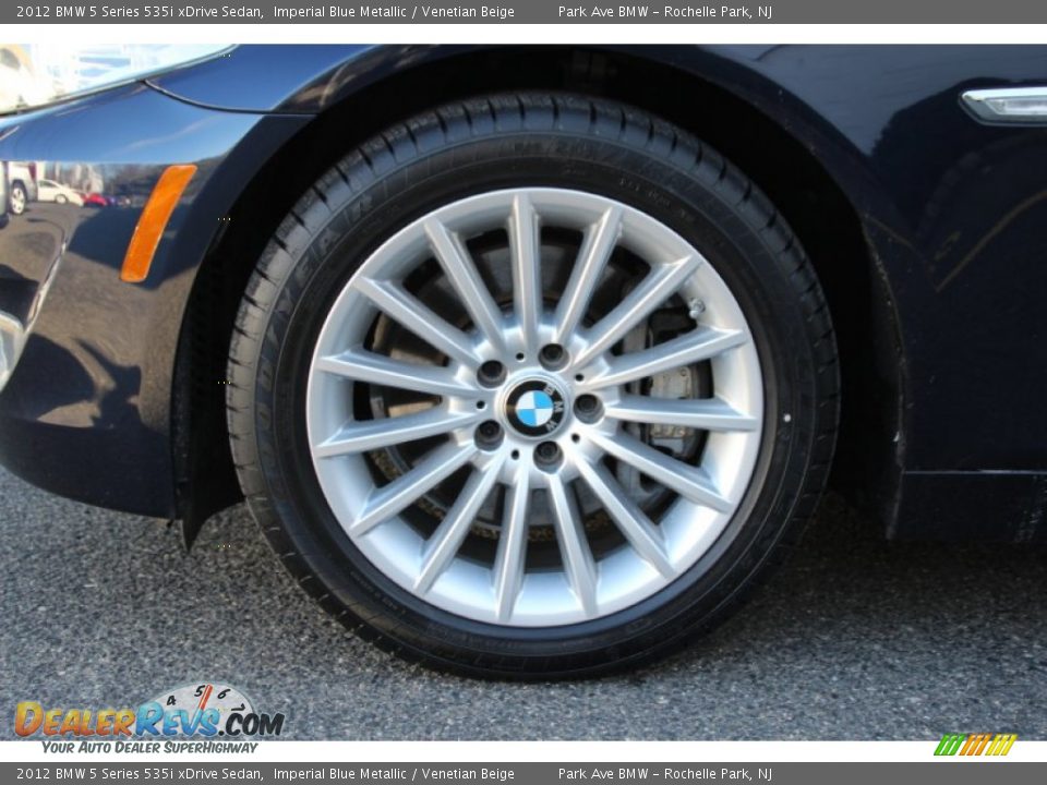 2012 BMW 5 Series 535i xDrive Sedan Imperial Blue Metallic / Venetian Beige Photo #32