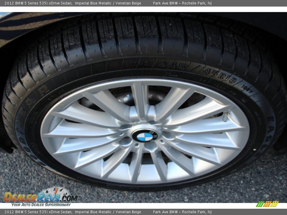 2012 BMW 5 Series 535i xDrive Sedan Imperial Blue Metallic / Venetian Beige Photo #33