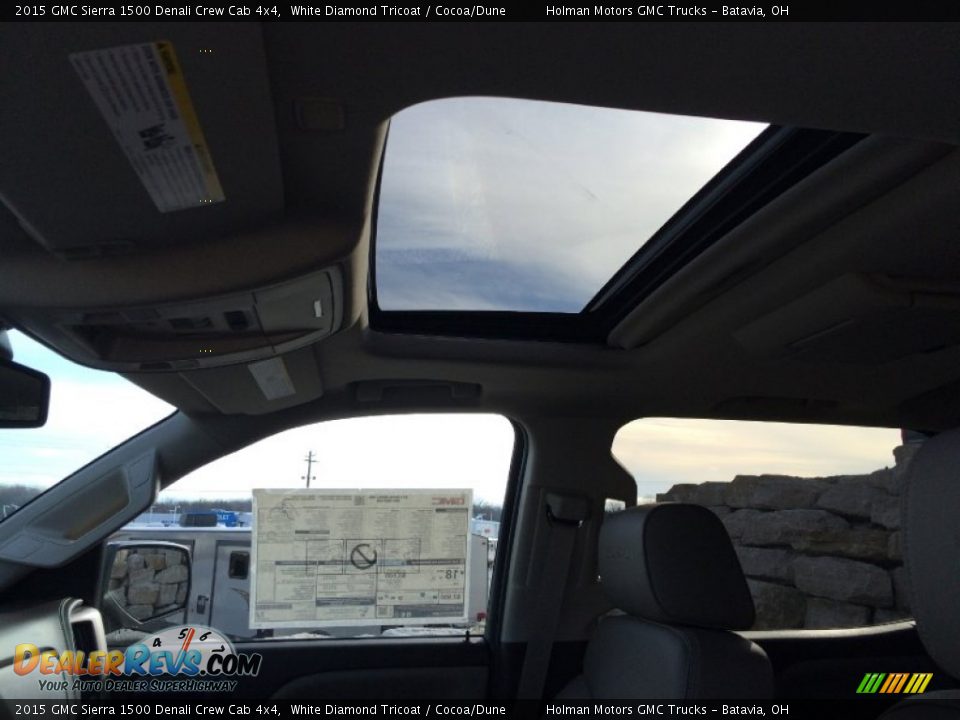2015 GMC Sierra 1500 Denali Crew Cab 4x4 White Diamond Tricoat / Cocoa/Dune Photo #25