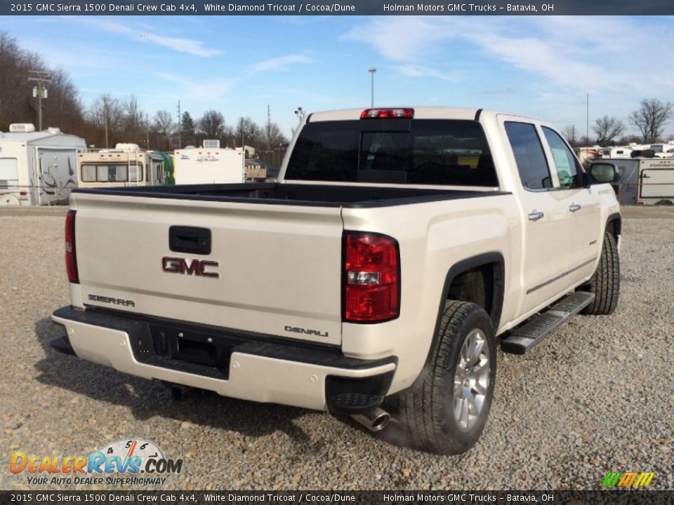 2015 GMC Sierra 1500 Denali Crew Cab 4x4 White Diamond Tricoat / Cocoa/Dune Photo #35