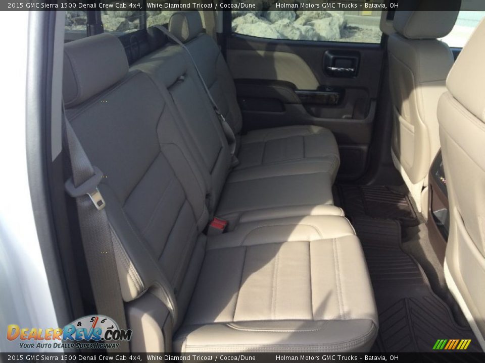 2015 GMC Sierra 1500 Denali Crew Cab 4x4 White Diamond Tricoat / Cocoa/Dune Photo #36
