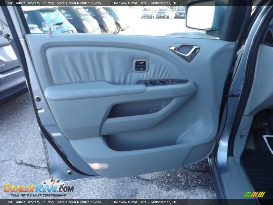 2008 Honda Odyssey Touring Slate Green Metallic / Gray Photo #14
