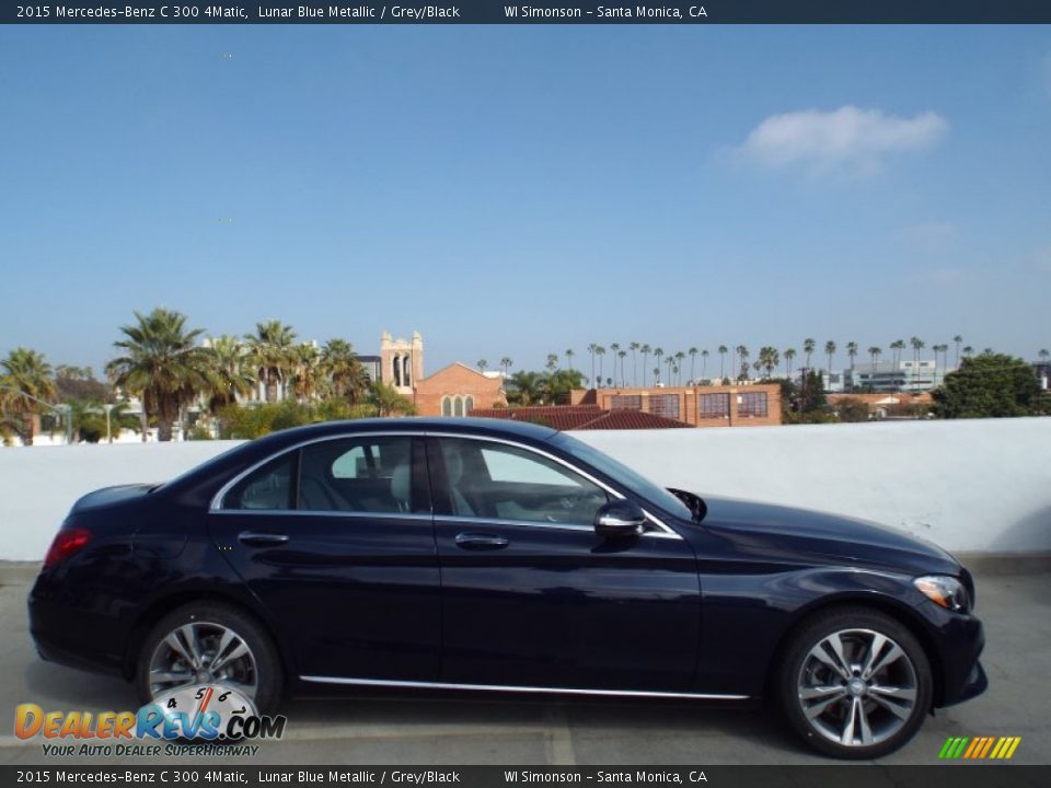 2015 Mercedes-Benz C 300 4Matic Lunar Blue Metallic / Grey/Black Photo #3