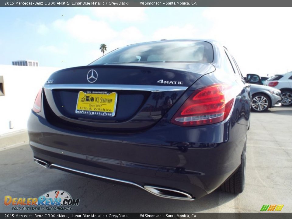 2015 Mercedes-Benz C 300 4Matic Lunar Blue Metallic / Grey/Black Photo #4