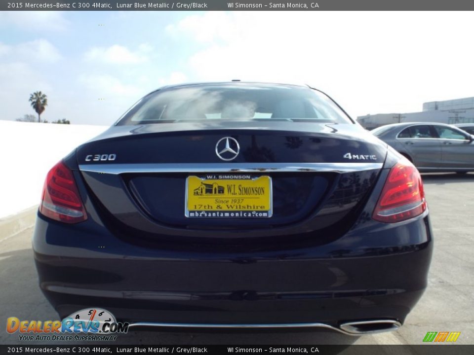 2015 Mercedes-Benz C 300 4Matic Lunar Blue Metallic / Grey/Black Photo #5