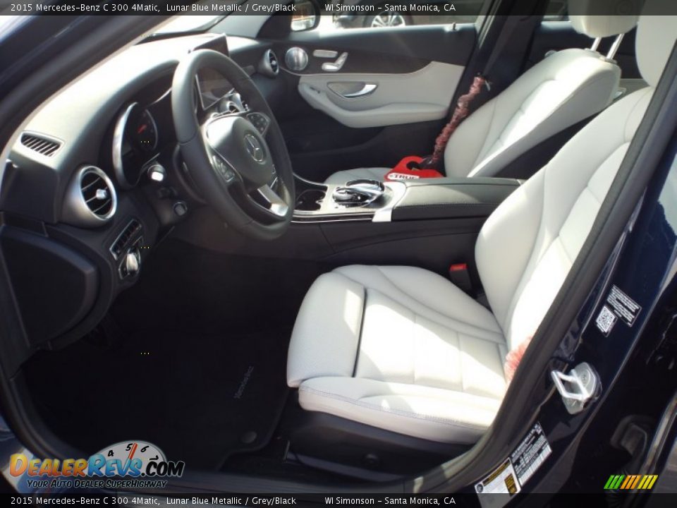 2015 Mercedes-Benz C 300 4Matic Lunar Blue Metallic / Grey/Black Photo #7