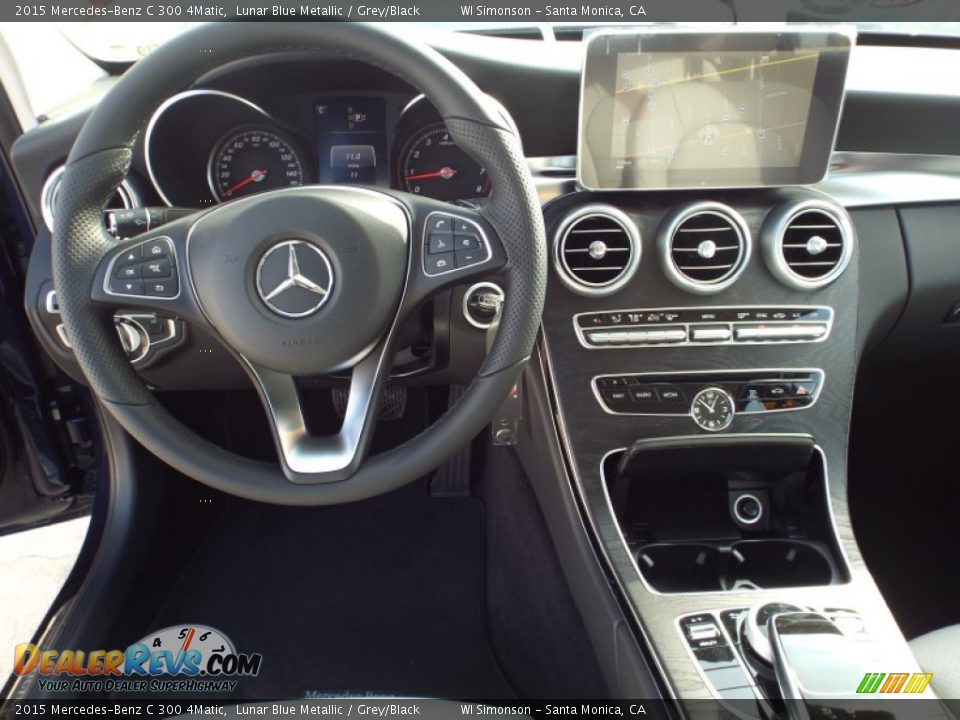2015 Mercedes-Benz C 300 4Matic Lunar Blue Metallic / Grey/Black Photo #9