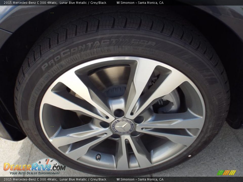 2015 Mercedes-Benz C 300 4Matic Lunar Blue Metallic / Grey/Black Photo #10
