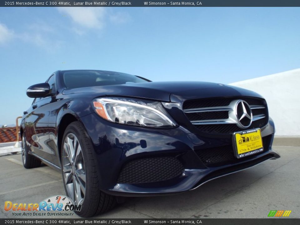 2015 Mercedes-Benz C 300 4Matic Lunar Blue Metallic / Grey/Black Photo #11