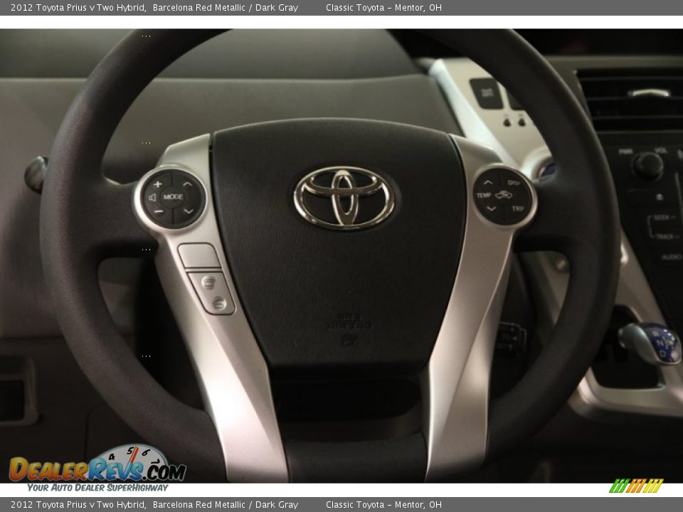 2012 Toyota Prius v Two Hybrid Barcelona Red Metallic / Dark Gray Photo #6