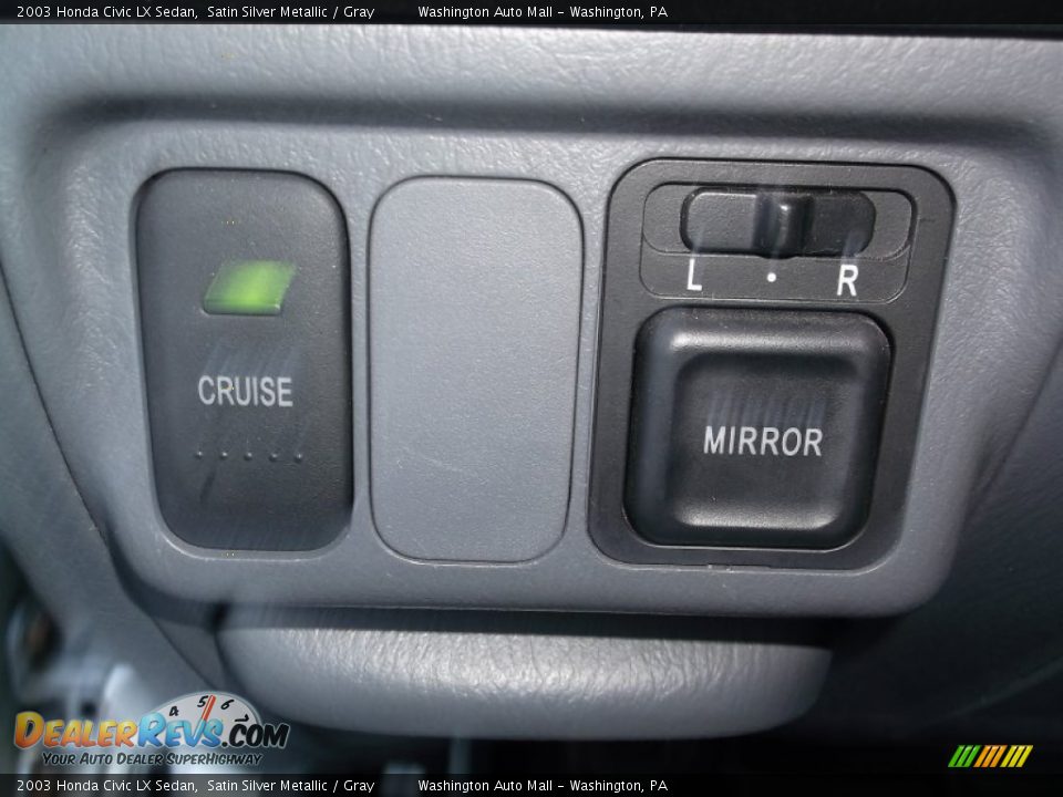 2003 Honda Civic LX Sedan Satin Silver Metallic / Gray Photo #13