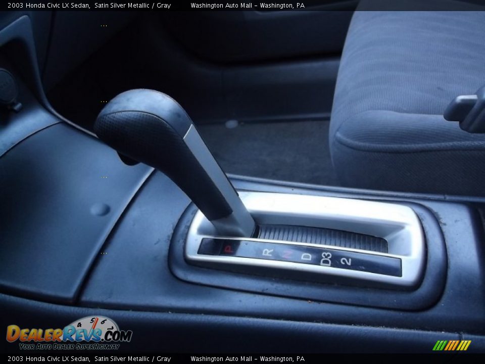 2003 Honda Civic LX Sedan Satin Silver Metallic / Gray Photo #15