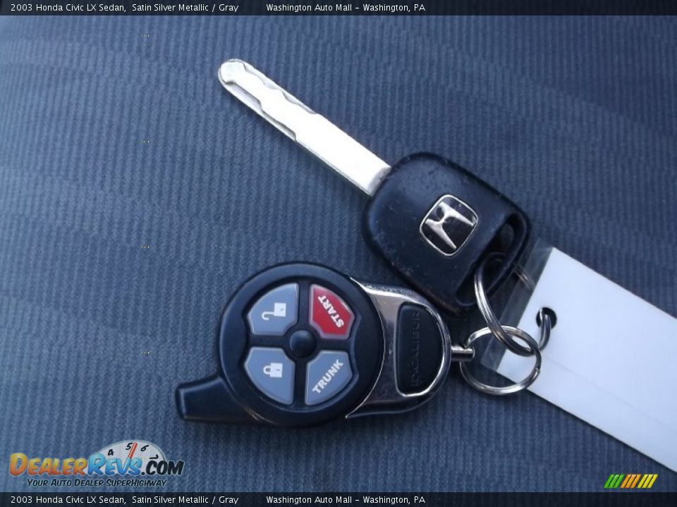 2003 Honda Civic LX Sedan Satin Silver Metallic / Gray Photo #17