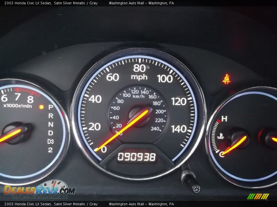 2003 Honda Civic LX Sedan Satin Silver Metallic / Gray Photo #20