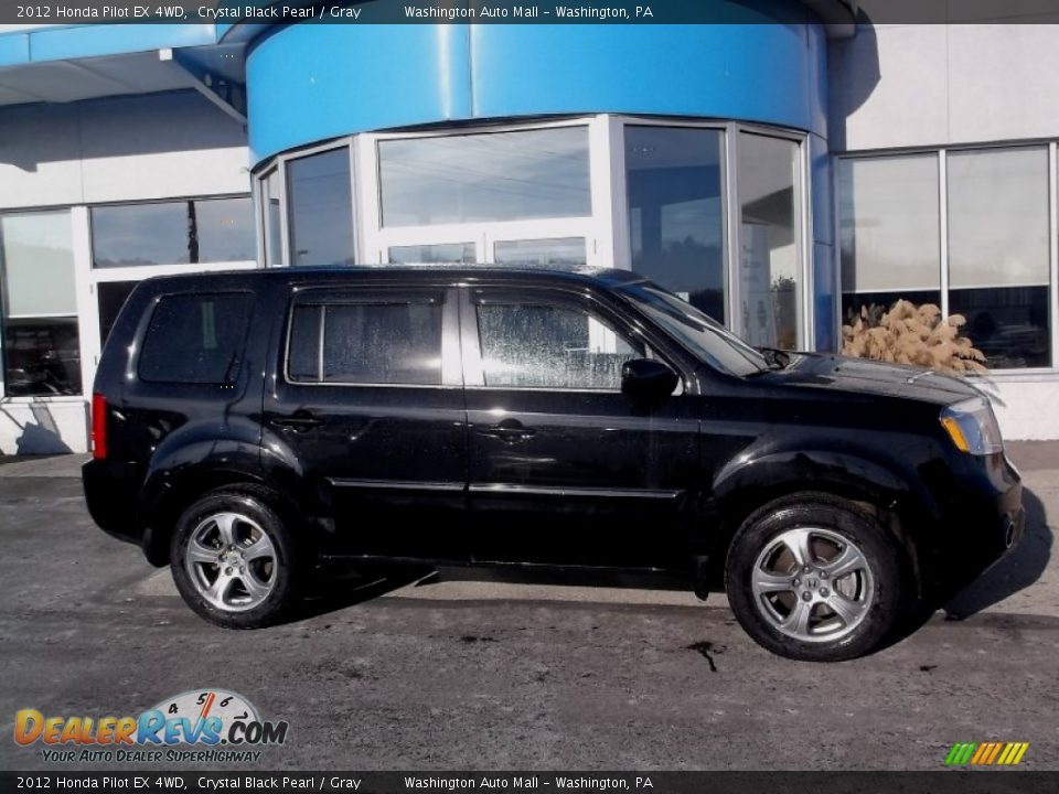 2012 Honda Pilot EX 4WD Crystal Black Pearl / Gray Photo #2