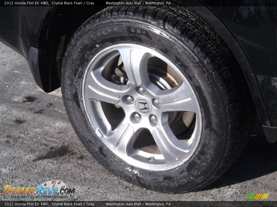 2012 Honda Pilot EX 4WD Crystal Black Pearl / Gray Photo #3