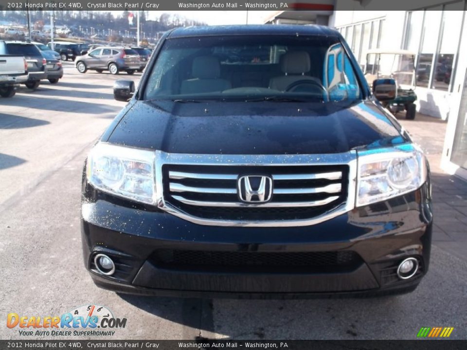 2012 Honda Pilot EX 4WD Crystal Black Pearl / Gray Photo #4