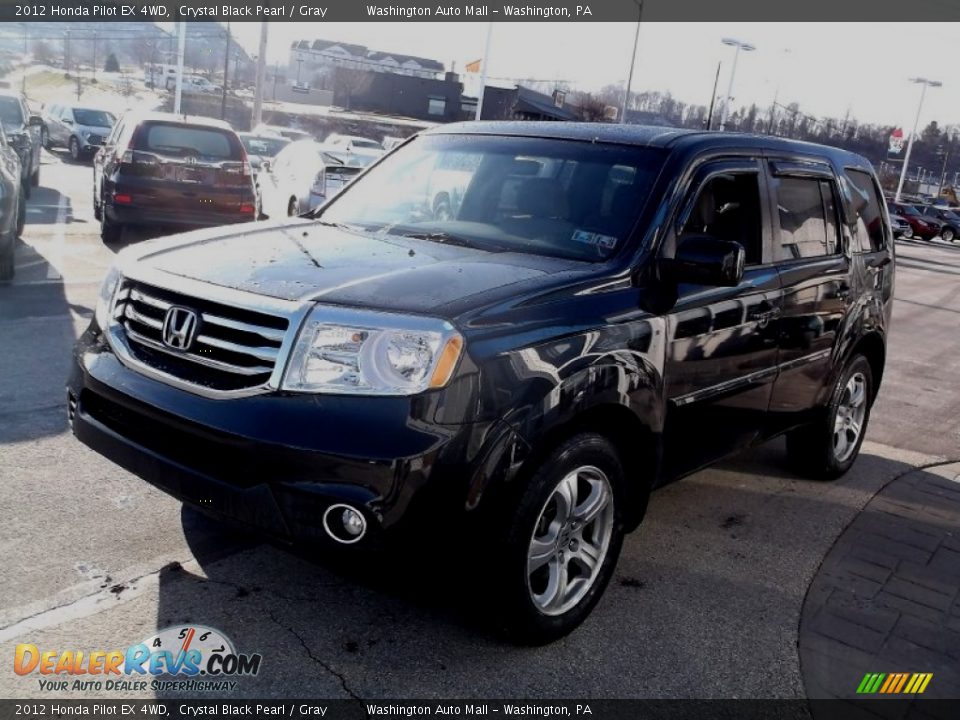 2012 Honda Pilot EX 4WD Crystal Black Pearl / Gray Photo #5