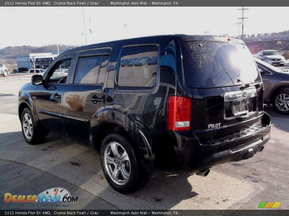 2012 Honda Pilot EX 4WD Crystal Black Pearl / Gray Photo #6