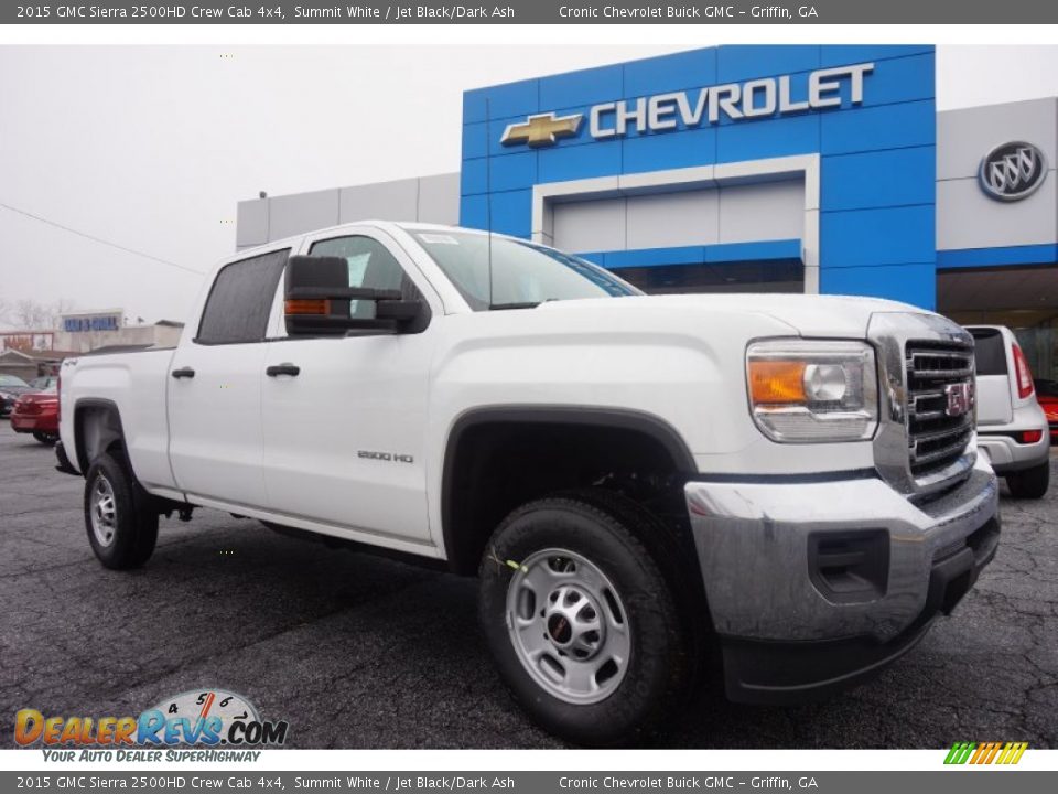 2015 GMC Sierra 2500HD Crew Cab 4x4 Summit White / Jet Black/Dark Ash Photo #1