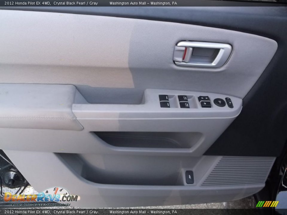 2012 Honda Pilot EX 4WD Crystal Black Pearl / Gray Photo #8