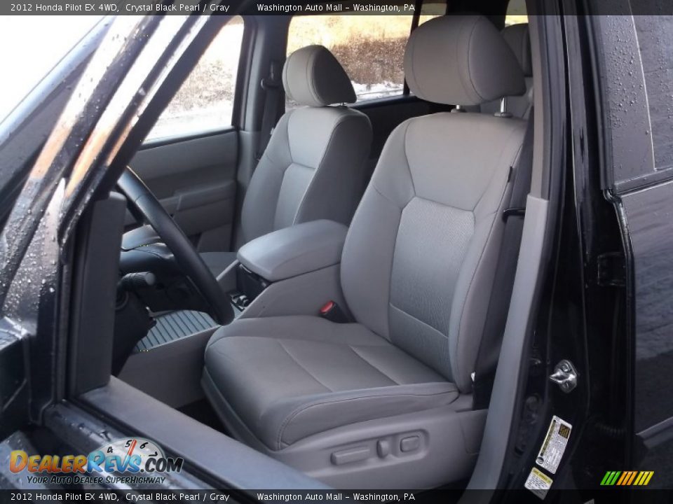 2012 Honda Pilot EX 4WD Crystal Black Pearl / Gray Photo #10