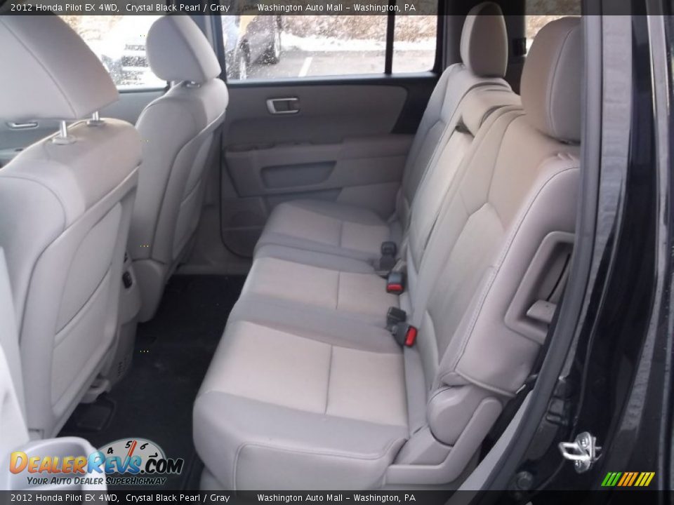 2012 Honda Pilot EX 4WD Crystal Black Pearl / Gray Photo #14