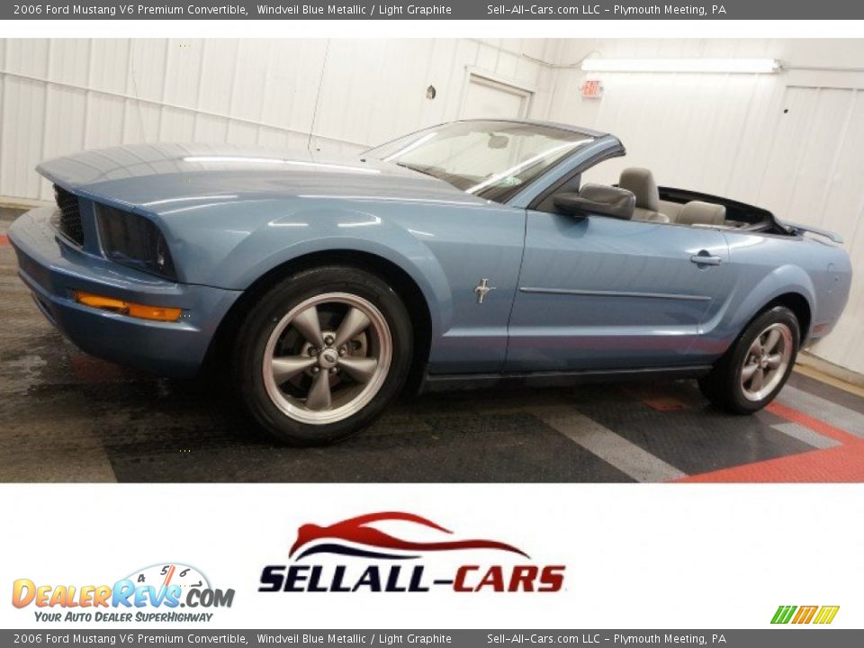 2006 Ford Mustang V6 Premium Convertible Windveil Blue Metallic / Light Graphite Photo #1
