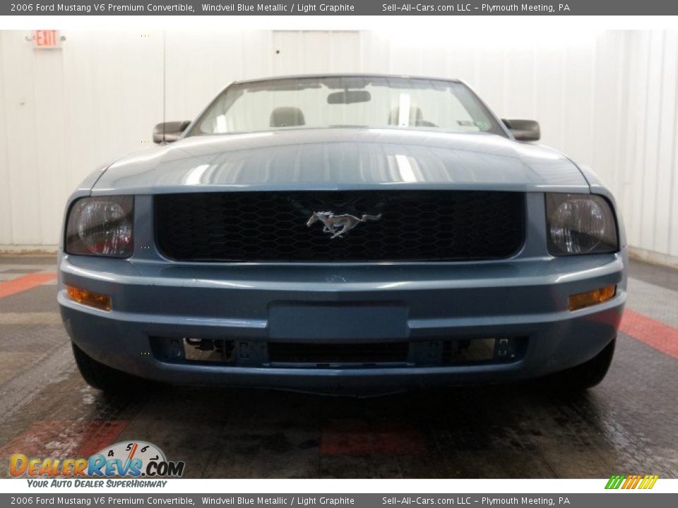 2006 Ford Mustang V6 Premium Convertible Windveil Blue Metallic / Light Graphite Photo #4
