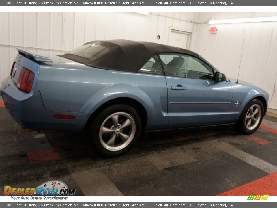 2006 Ford Mustang V6 Premium Convertible Windveil Blue Metallic / Light Graphite Photo #7
