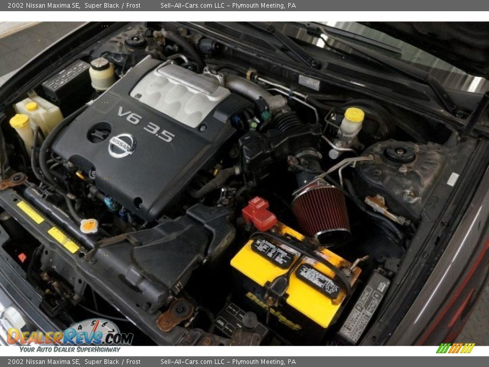 2002 Nissan Maxima SE Super Black / Frost Photo #34