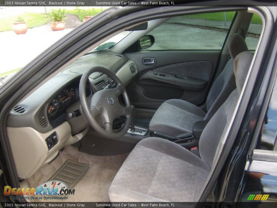 Stone Gray Interior - 2003 Nissan Sentra GXE Photo #7