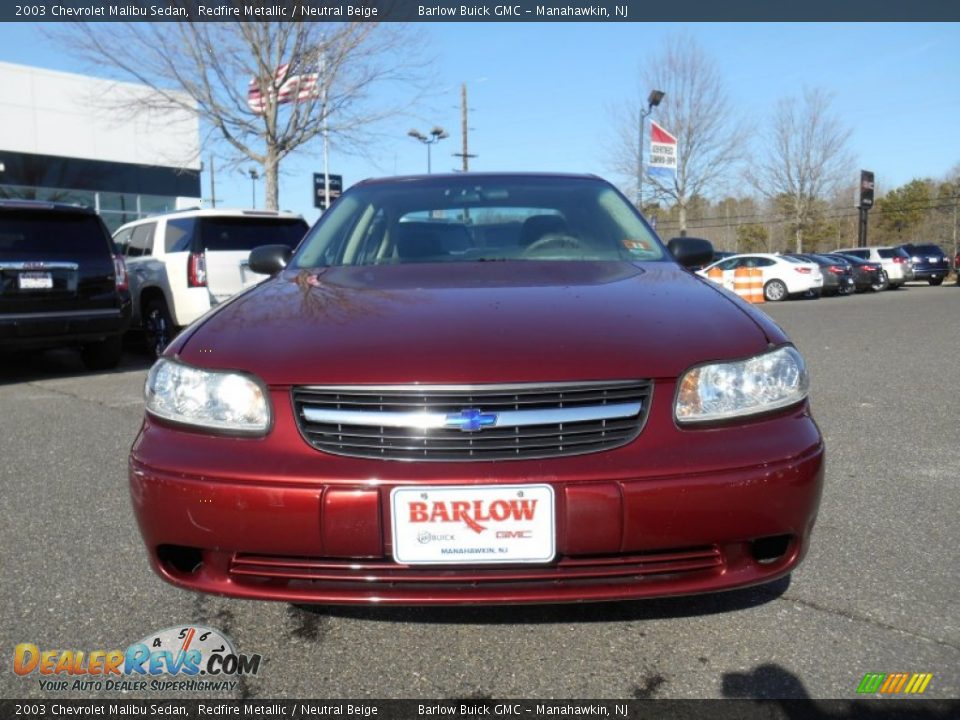 2003 Chevrolet Malibu Sedan Redfire Metallic / Neutral Beige Photo #2