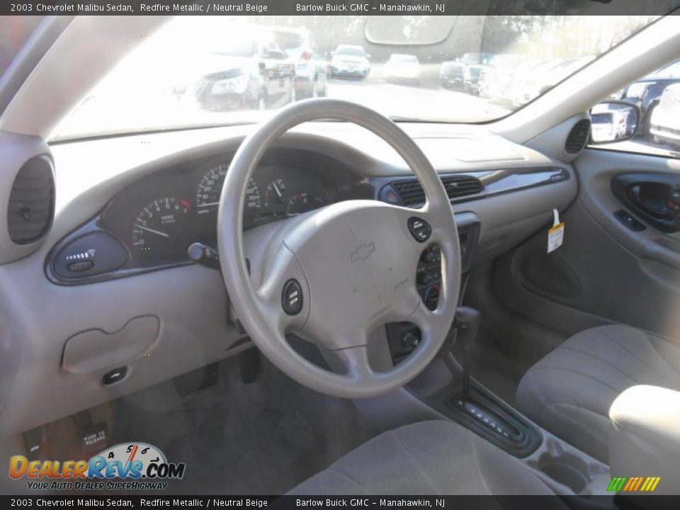 2003 Chevrolet Malibu Sedan Redfire Metallic / Neutral Beige Photo #7