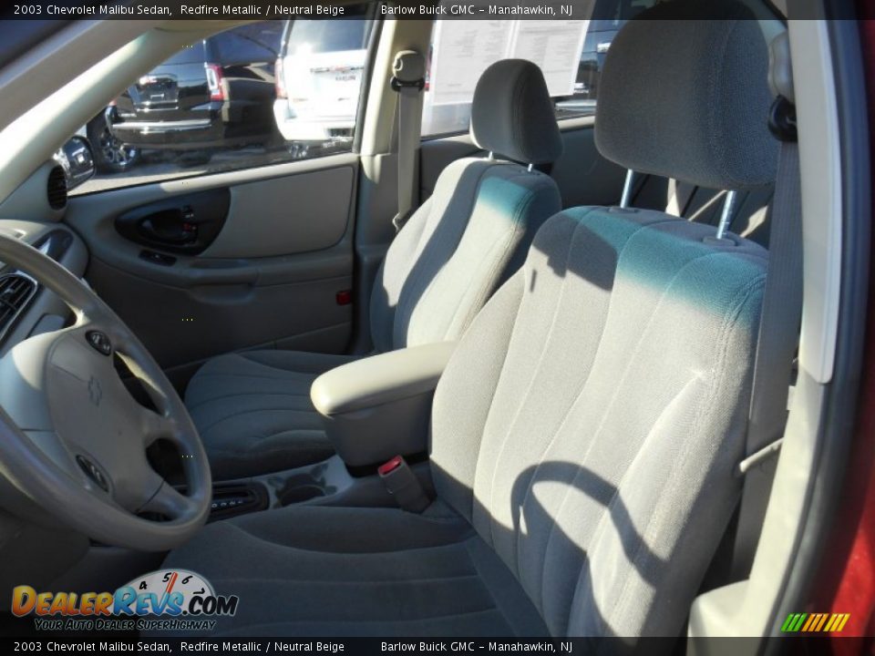 2003 Chevrolet Malibu Sedan Redfire Metallic / Neutral Beige Photo #8